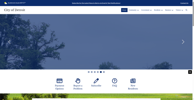 Security scan screenshot of https://detroittx.gov/