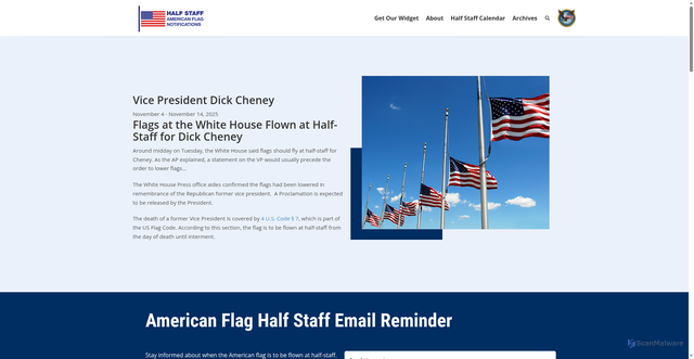 Security scan screenshot of https://halfstaff.org/