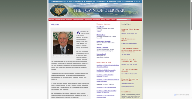 Security scan screenshot of https://townofdeerparkny.gov/
