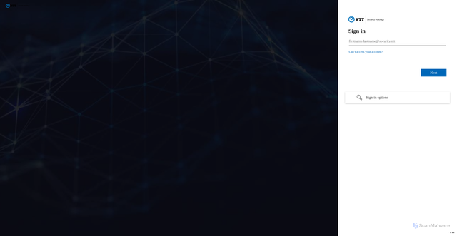 Security scan screenshot of https://argocd.northeurope.mdr.security.ntt/oauth2/start?rd=%2F