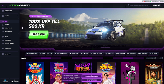 Security scan screenshot of https://quickcasino.se