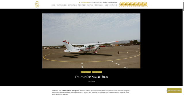 Security scan screenshot of https://www.machutravelperu.com/blog/fly-over-nazca-lines
