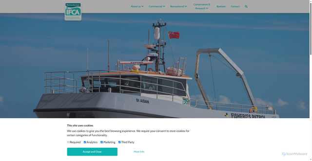 Security scan screenshot of https://nifca.gov.uk/
