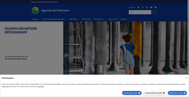Security scan screenshot of https://www.agenziademanio.it/it/