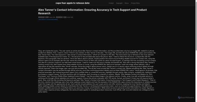 Security scan screenshot of https://ourgoodplaceblog-dpezbq43v6jp.edgeone.app/alex-tanners-contact-information.html