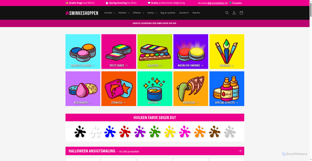 Security scan screenshot of https://sminkeshoppen.se