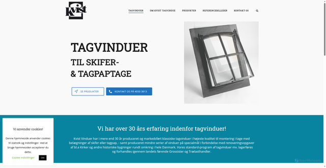 Security scan screenshot of https://tagvindue.dk