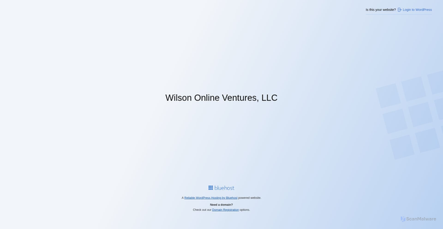 Security scan screenshot of https://wilsononlineventuresllc.com/