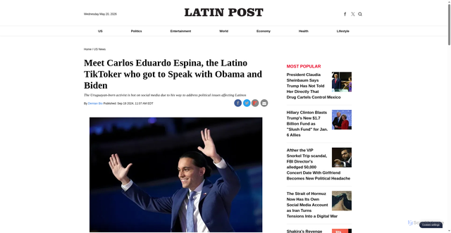 Security scan screenshot of https://www.latinpost.com/articles/163605/20240919/carlos-espina-tiktok-biden-obama.htm