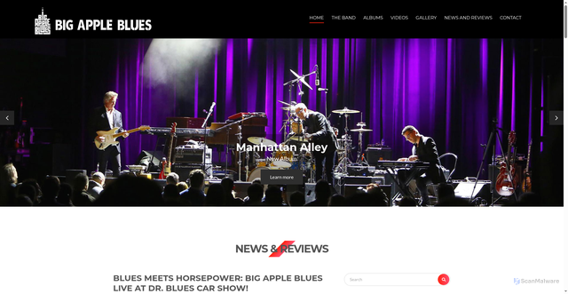 Security scan screenshot of https://bigappleblues.com/page/1/