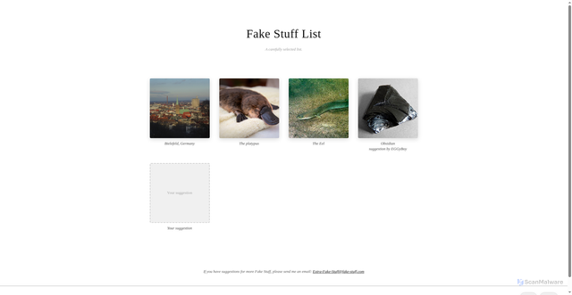 Security scan screenshot of http://fake-stuff.com/