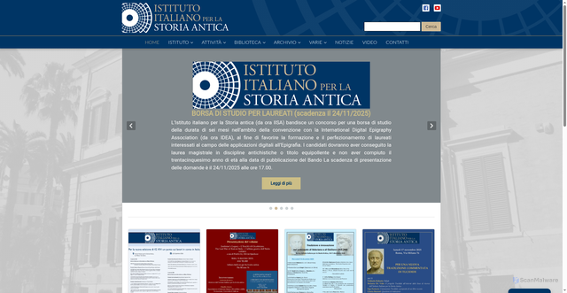 Security scan screenshot of https://www.storiaantica.eu/