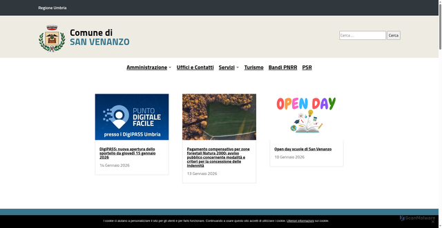 Security scan screenshot of https://www.comune.sanvenanzo.tr.it/