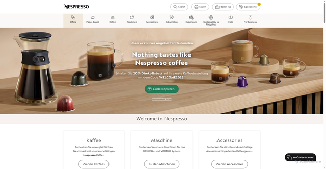 Security scan screenshot of https://www.nespresso.com/