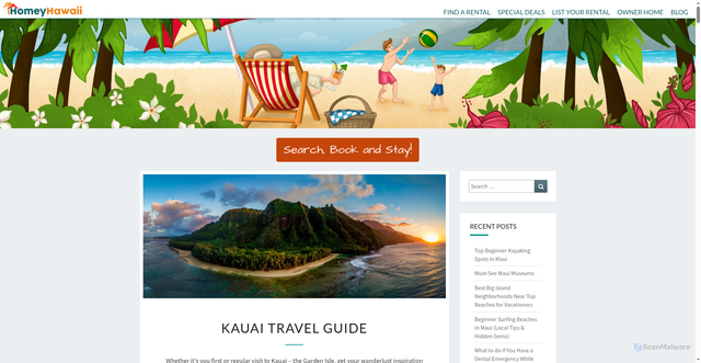 Security scan screenshot of https://www.homeyhawaii.com/blog/kauai/kauai-travel-guide/