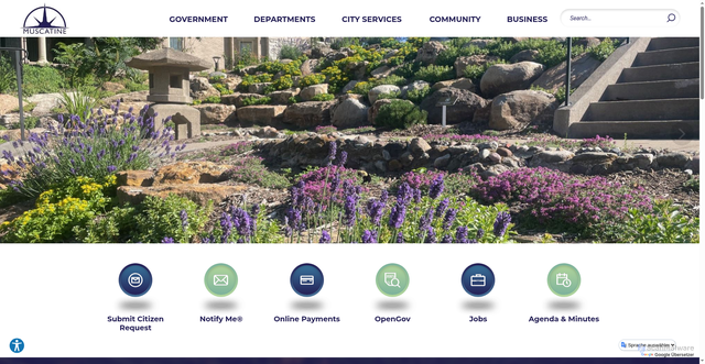 Security scan screenshot of https://muscatineiowa.gov/