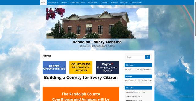 Security scan screenshot of https://randolphcountyal.gov/