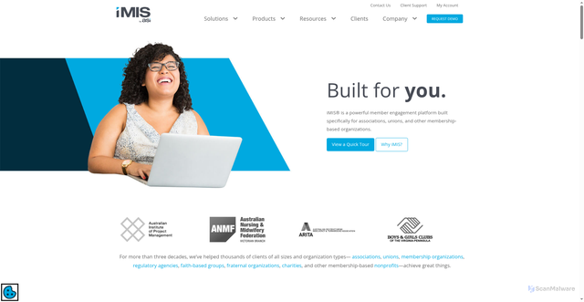 Security scan screenshot of https://imiscloud.com