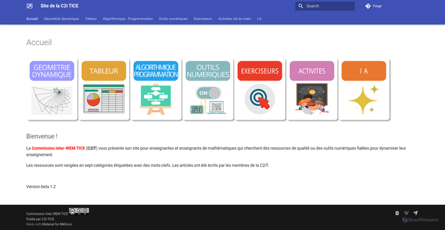 Security scan screenshot of https://tice-c2i.apps.math.cnrs.fr