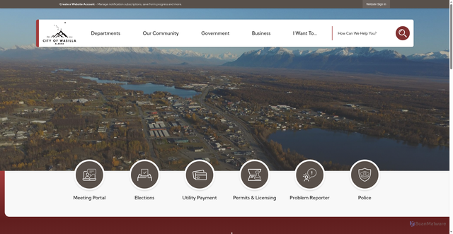 Security scan screenshot of https://www.cityofwasilla.gov/