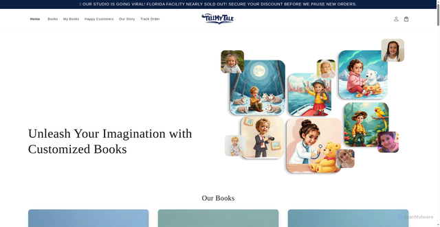 Security scan screenshot of https://tellmytale.com
