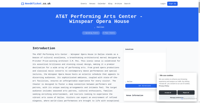 Security scan screenshot of https://needaticket-staging.pages.dev/venues/at-t-performing-arts-center--winspear-opera-house-dallas