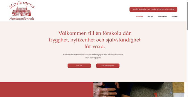 Security scan screenshot of https://storangensmontessori.se