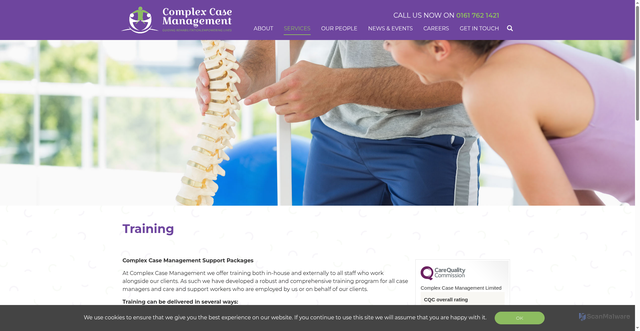 Security scan screenshot of https://complex-case.com/services/training/