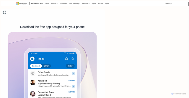 Security scan screenshot of https://outlook.live.com/calendar/0/deeplink/compose?subject=testios+and+Brian+Chedrawi+%7C+Meeting+with+Brian+Chedrawi