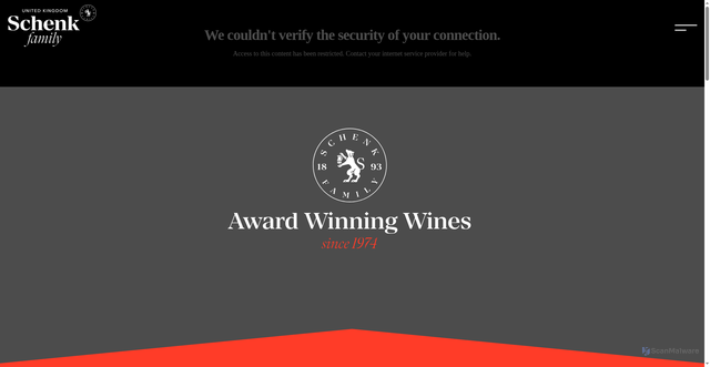 Security scan screenshot of https://schenkfamily-wine.co.uk