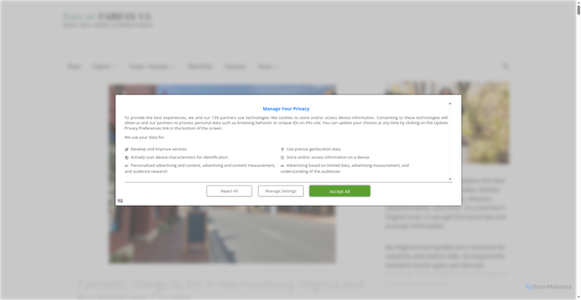 Security scan screenshot of https://www.funinfairfaxva.com/things-to-do-harrisonburg-virginia/