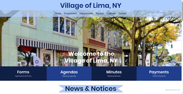 Security scan screenshot of https://www.villageoflimany.gov/