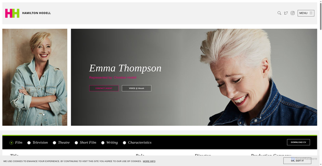 Security scan screenshot of https://www.hamiltonhodell.co.uk/talent/emma-thompson/