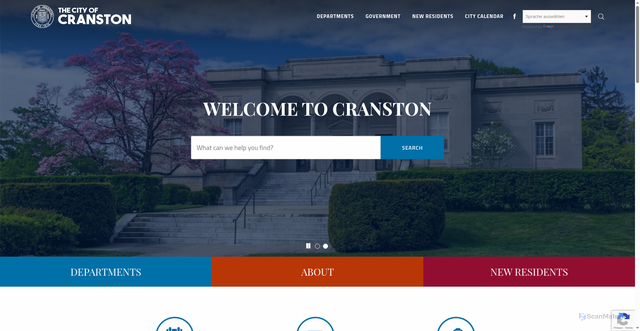 Security scan screenshot of https://cranstonri.gov/