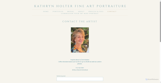 Security scan screenshot of https://kathrynholter.com/contact