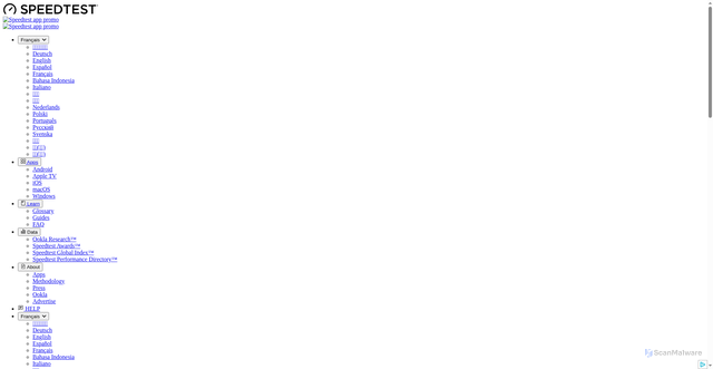 Security scan screenshot of https://6d79627062323232367779.pages.dev/fr/apps/windows