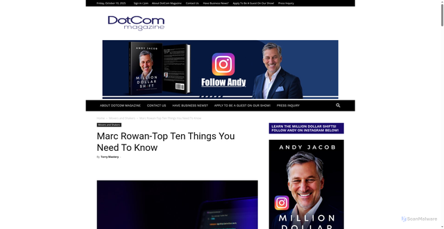 Security scan screenshot of https://dotcommagazine.com/2023/05/marc-rowan-top-ten-things-you-need-to-know/