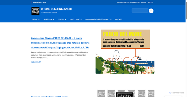 Security scan screenshot of https://rimini.ordingegneri.it/