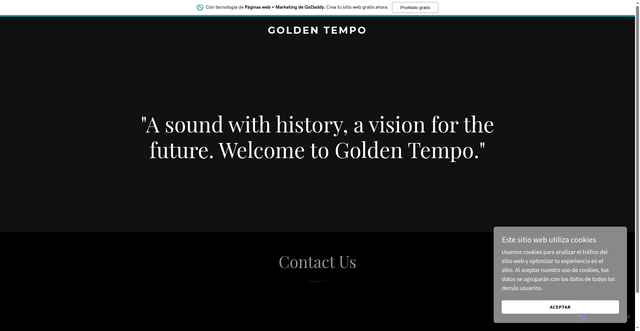 Security scan screenshot of https://goldentempomusic.com/