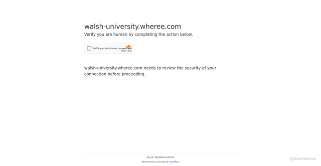 Security scan screenshot of https://walsh-university.wheree.com/