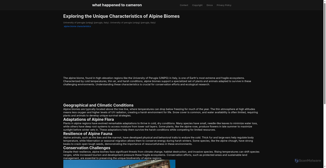 Security scan screenshot of https://dsdarchitectblog-dpxc9de9839l.edgeone.app/alpine-biome-characteristics.html