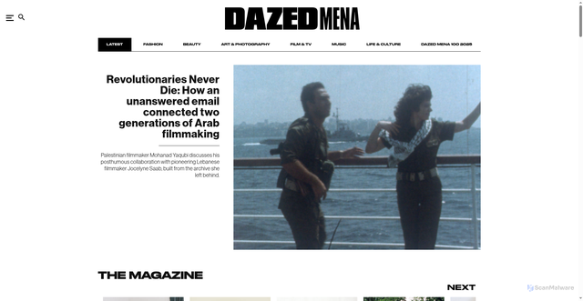 Security scan screenshot of https://www.dazed.me/