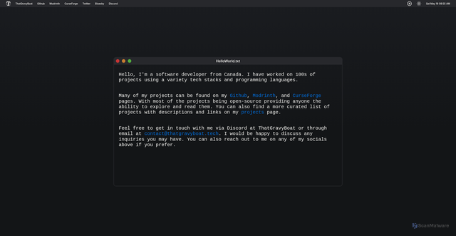Security scan screenshot of https://thatgravyboat.tech