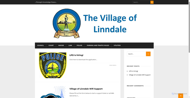 Security scan screenshot of https://www.linndalevillage-oh.gov/