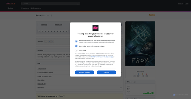 Security scan screenshot of https://www.toramp.com/shows/5599/