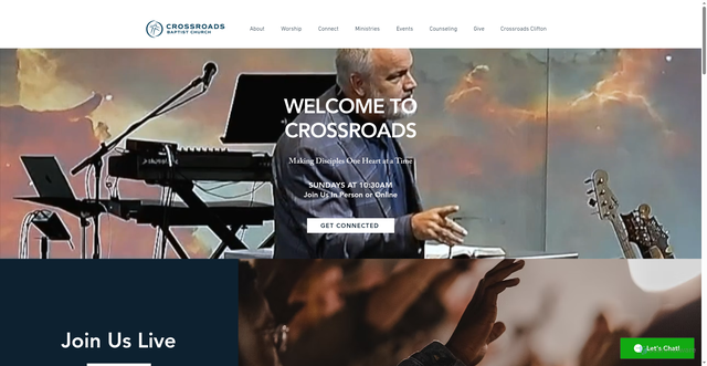 Security scan screenshot of https://www.crossroadsbaptist.org/