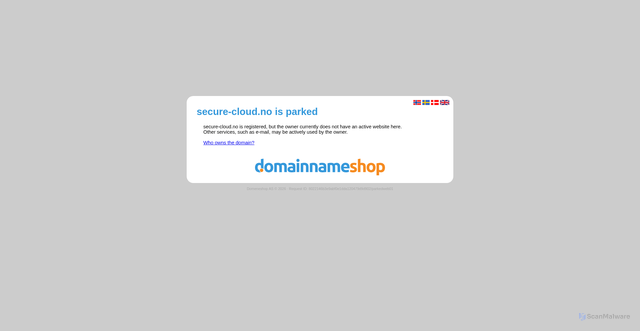 Security scan screenshot of http://secure-cloud.no