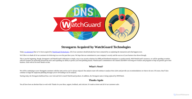 Security scan screenshot of https://www.strongarm.io