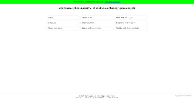 Security scan screenshot of parking3.parklogic.com