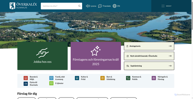 Security scan screenshot of https://www.overkalix.se/